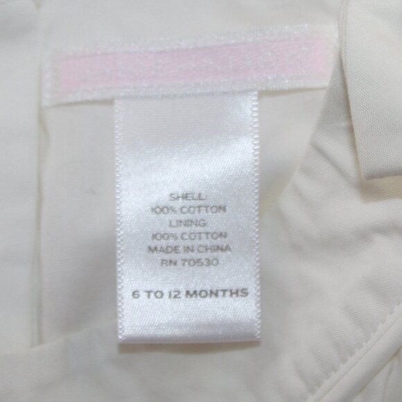 Janie and Jack White Dress with  Flowers on Hemline Size 6-12 Months - Picture 5 of 5